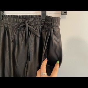 Fake leather joggers size xs never worn